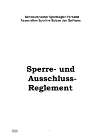 Sperre Reglement