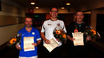 Podium 100 Wurf Herren; v.l.n.r Marcel Tiberi, Marco Wanner, Gian Marc Patzen